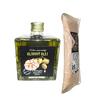 Extra panenský olivový olej s pečeným česnekem (250 ml) a Himalájská sůl jemná uzená na švestkovém dřevě (250 g)