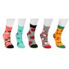 Dámské střední ponožky - 5 párů (se vzorem) | Velikost: 39-42