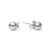 Stříbrné náušnice s přírodními perlami - šedé perly
