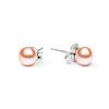 Stříbrné náušnice s přírodními perlami - losově růžové perly