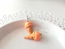 Visací náušnice zmrzliny | Světle oranžová