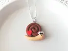 Náhrdelník šnek | Hnědá