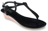 Dámské a dívčí sandálky na klínku | Velikost: 35 | Černá
