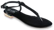 Dámské a dívčí sandály na nízkém podpatku | Velikost: 36 | Černá