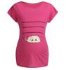 Těhotenské tričko s veselým potiskem | Velikost: S | Růžová