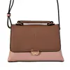 Dámská malá crossbody kabelka, model X052 | Hnědá/Meruňková