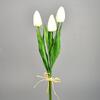 Umělá květina - 3 ks tulipánů | Krémová