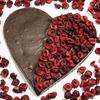 Višňové srdce s hořkou čokoládou (72%), 250 g