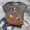 Dámské tričko s ptáčky - sýkorky | Velikost: S