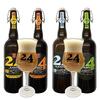 4 velká piva Bière de Garde + 2 sklenice