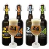 4 velká piva Bière de Garde + 2 sklenice