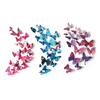 3D motýl - modrá, fialová, fuchsie 36 ks