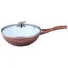 Wok pánev s keramickým povrchem 28 cm | Hnědá