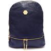 Dámský batoh se zlatými kovovými doplňky | Modrá