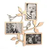 Fotorámeček s ptáčky pro 3 fotografie | Velikost: Formát fotek 9 × 13 cm | Přírodní