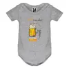 Dětské body "Kup tátovi pivo!" | Velikost: 3 měsíce | Šedá