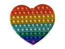 Pop It Rainbow antistresová hračka srdce JUMBO