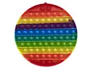 Pop It Rainbow antistresová hračka kruh JUMBO