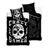Svítící povlečení Lebka Crazy Gamer
