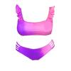 Dámské bikini s volány měnící barvu, fialovo-růžové | Velikost: M