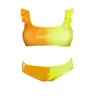 Dámské bikini s volány měnící barvu, oranžovo-žluté | Velikost: M