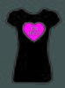 Dámské tričko s nápisem Tým nevěsty a se srdcem | Velikost: XS | Černá