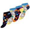 4 páry dámských kotníkových ponožek - puntíky | Velikost: 36-40