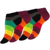 4 páry dámských kotníkových ponožek - RAINBOW | Velikost: 35-38