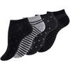 4 páry dámských kotníkových ponožek - DOT STRIPE | Velikost: 35–38