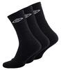 Ponožky pánské sportovní zn. Umbro - 3 páry | Velikost: 43 - 46 | Černá