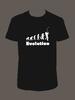 Pánské tričko s motivem "Evoluce rybář" | Velikost: XS | Černá