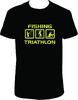 Pánské tričko s motivem "Fishing triathlon" | Velikost: XS | Černá