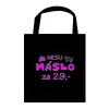 TAŠKA "NESU MÁSLO za 29,-" černá