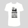 Pánské tričko s nápisem "Nikdy neser rybáře, protože zná hlubiny, ve kterých tě nikdy nikdo nenajde" | Velikost: XS | Bílá