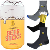 3 páry klasických ponožek s motivem piva v dárkové plechovce – typ 1 | Velikost: 39-42