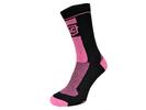 Ponožky MelCon Silver, antibakteriální, černo-růžové | Velikost: 35-38 | Černo-růžová