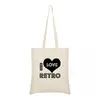 Látková taška - I love Retro | Krémová