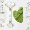 Křišťál váleček + jadeit gua sha