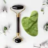 Obsidián váleček + jadeit gua sha