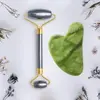 Terahertz váleček + jadeit gua sha
