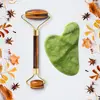 Tygří oko váleček + jadeit gua sha