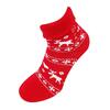 Dámské froté ponožky Stádo sobů | Velikost: 36-40 | Červená