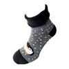 Dámské froté ponožky Tučňák na černé | Velikost: 36-40 | Černá