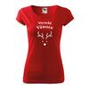 Dámské tričko - Sob Rudolf | Velikost: Velikost: XS | Červená