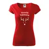 Dámské tričko - Sob Rudolf | Velikost: Velikost: XS | Červená