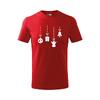 Dětské tričko - Vánoční ozdoby | Velikost: Velikost: 110 cm | Červená