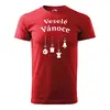 Pánské tričko - Vánoční ozdoby | Velikost: Velikost: XS | Červená