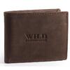 Pánská kožená peněženka WILD Fashion4you | Hnědá
