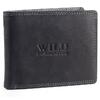 Pánská kožená peněženka WILD Fashion4you | Černá