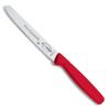 Víceúčelový nůž s vlnitým výbrusem 11 cm | Červená